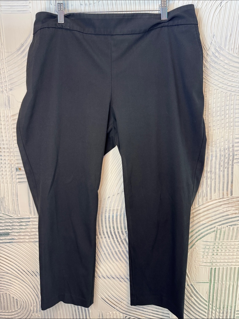Hilary Radley Black Straight-Leg Dress Pants N0695